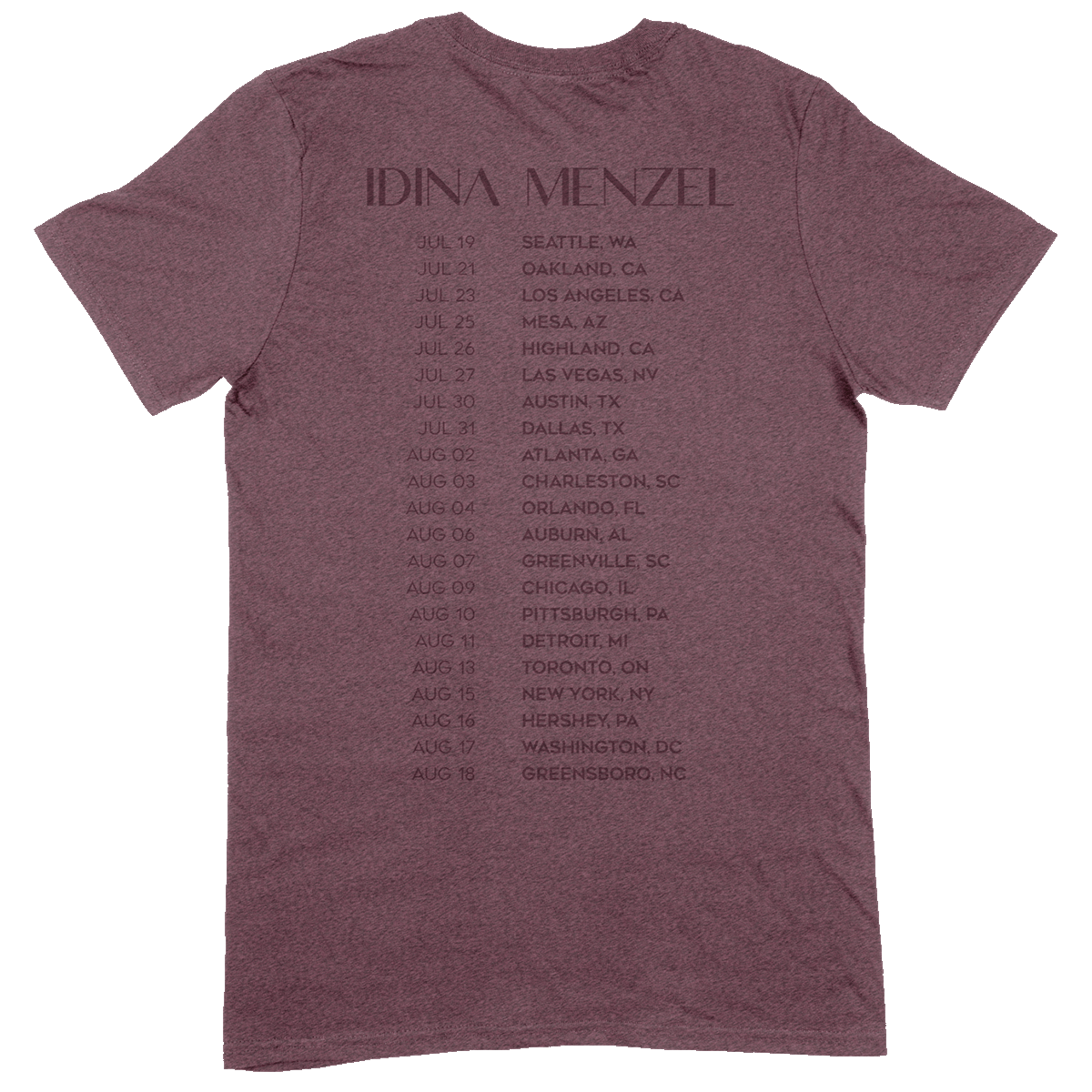 Take Me or Leave Me Tour Tee Heather Maroon