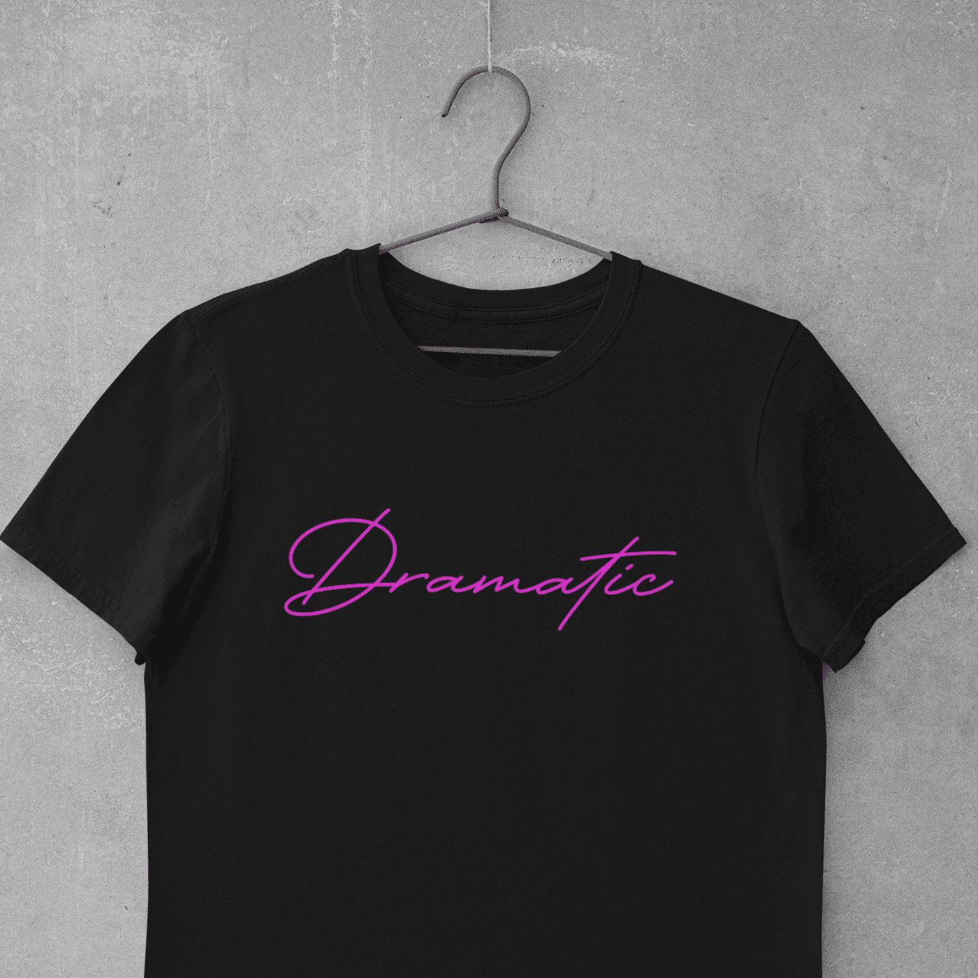 Dramatic online black tee