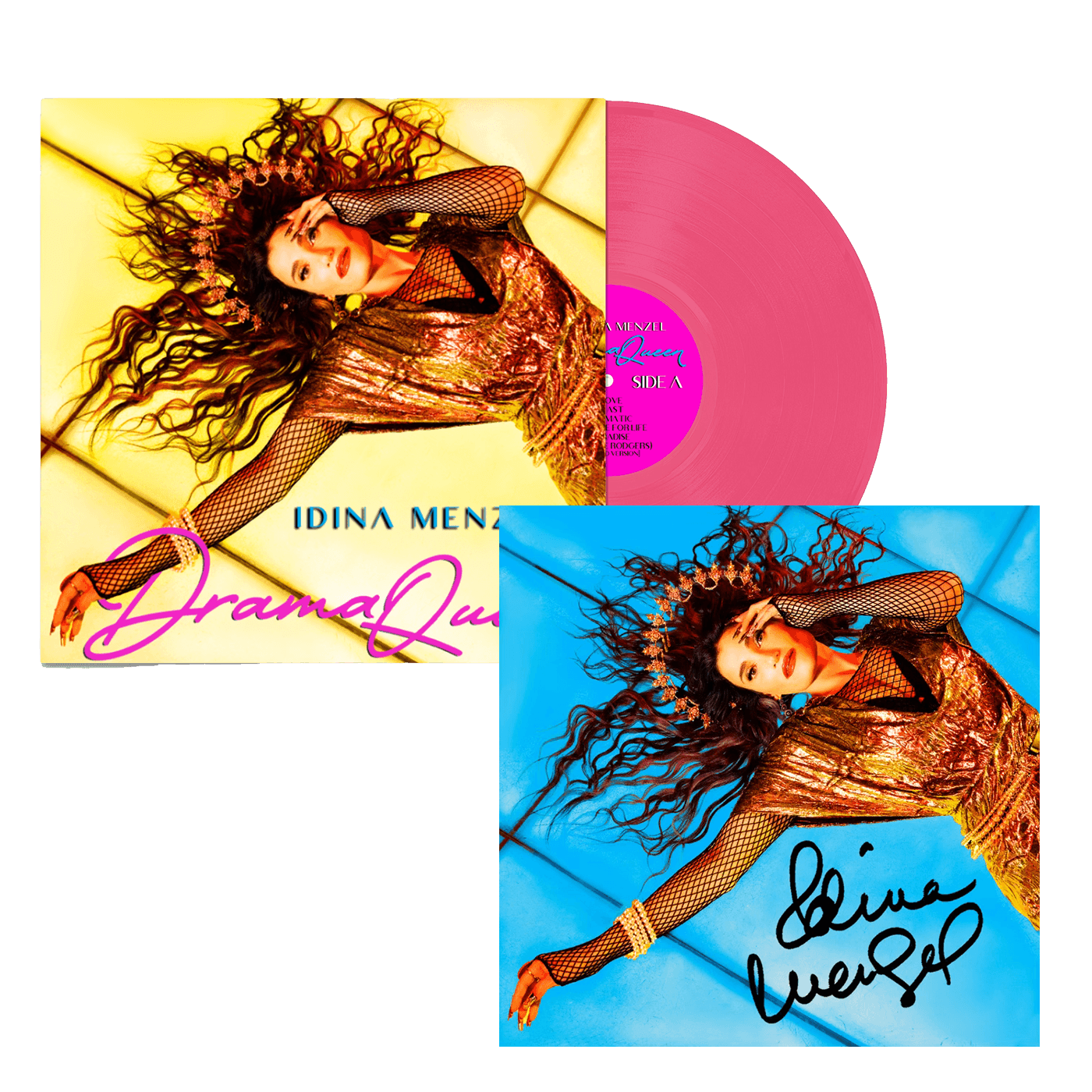 Drama Queen Exclusive Hot Pink Autographed Vinyl LP