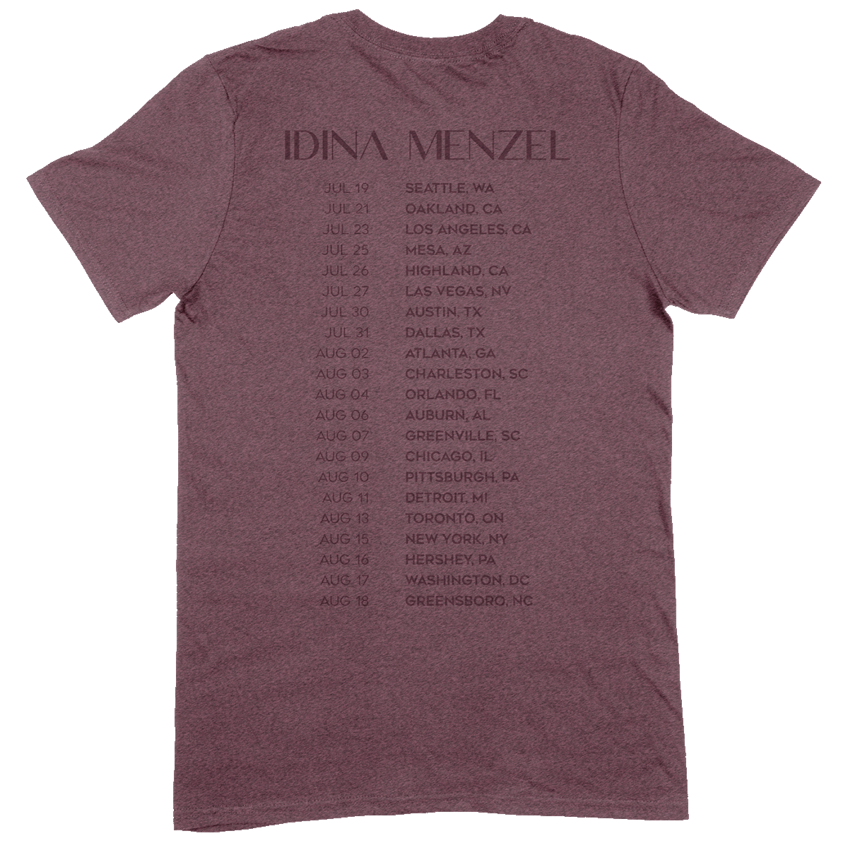 Take Me or Leave Me Tour Tee  Heather Maroon