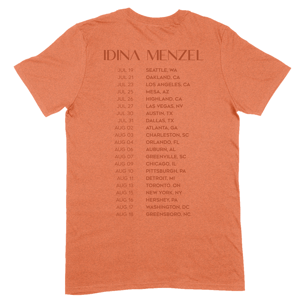 Take Me or Leave Me Tour Tee  Heather Orange